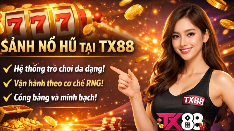 Sảnh Nổ Hũ TX88 – Không Gian Giải Trí Đỉnh Cao Cho Mọi Người Chơi